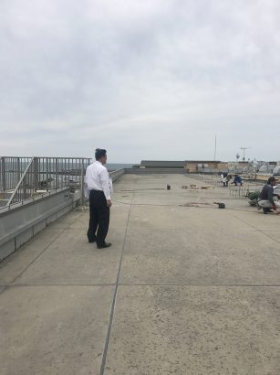 【特殊テント】ホテル屋上開閉式テント付テラス新設工事